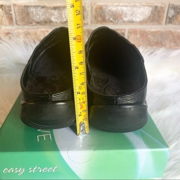 Easy Street Perforated Women Mules Black 10M- 0147 - Picture 13 of 15